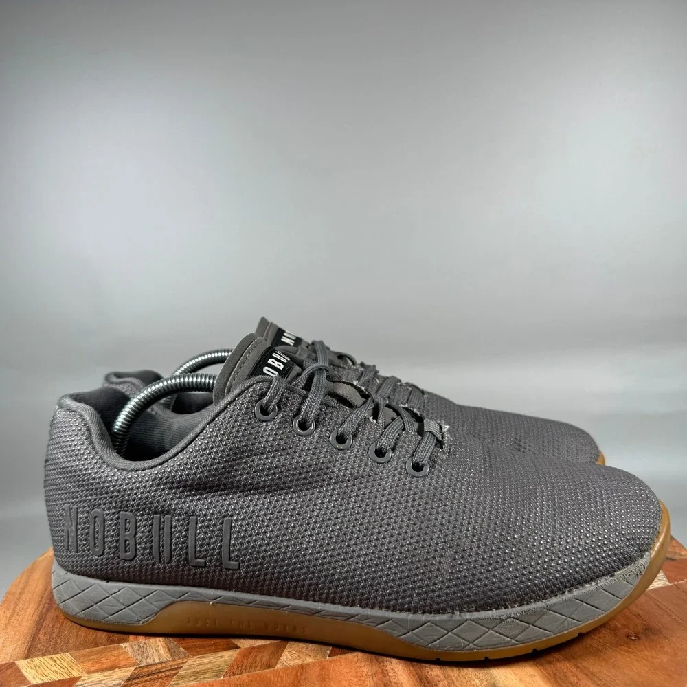 NOBULL SuperFabric Trainer Grey Gum Sole Mens 10.5 Cross Training Shoes